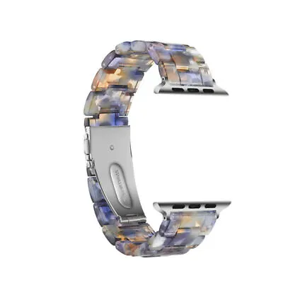 $20.23 • Buy Tortoise Shell Resin Watch Band Strap Bracelet For Apple IWatch 38 40 42 44 Mm
