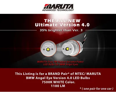 MTEC / Maruta V4 LED Angel Eye Bulbs For BMW E87 1 Series 04-07 Pre LCI Models • $134