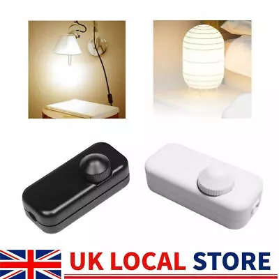 Inline LED Dimmer Switch Built-in Rotary ON/OFF & Knob Control Dimmer For Dim • £7.59