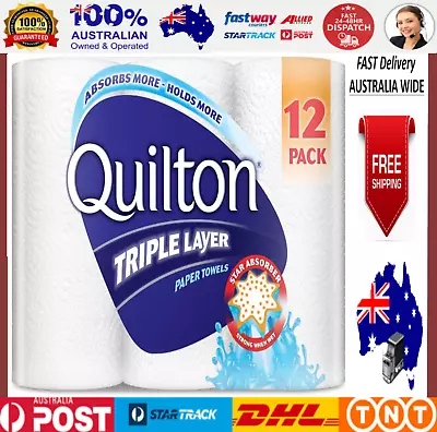 Quilton 3 Ply White Paper Towel (60 Sheets Per Roll) (12 Count) Pack Of 12 • $21.72