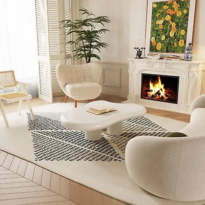 GUYII Modern White Coffee Table Nordic Design Center Table Cartoon Indoor • $265.92