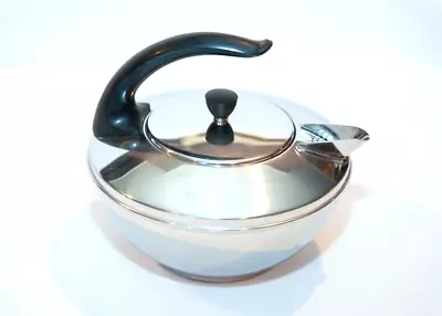 VTG 1801 Revere Ware Stainless Steel MCM Cat Tail Handle Tea Kettle VGC • $34.69