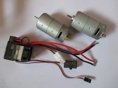 £4.20 • Buy Two Brushed Johnson 600 Size Model Boat Electric Motors & Double ESC