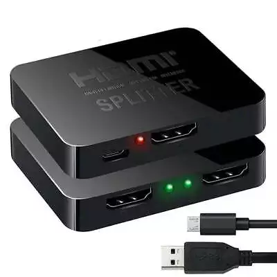 HDMI Splitter Amplifier 1 In 2 Out 4K Video Duplicator Full HD 3D 1080P • $8.68