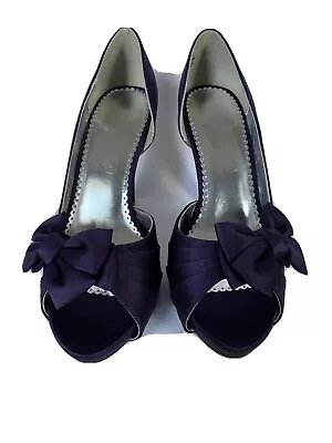 Michaelangelo MARIBELLE￼ Lapis Purple Satin Women’s Shoes NEW 🌺 Size 7 • $27