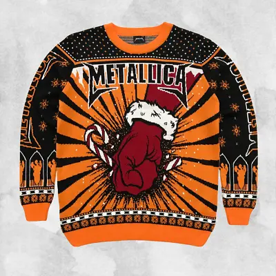 METALLICA Some Kind Of Santa Ugly Christmas Sweater Knit Holiday Sweatshirt Rare • $110