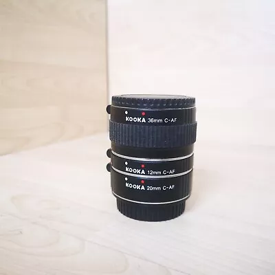 🌟Kooka C-AF  Extension Tube Ring 12Mm 20Mm 36Mm / Set🌟 • £29.95