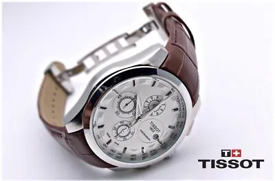 Tissot Watch New Brown Edition Chronograph Leather Watch Pre Owned 42mm • $150