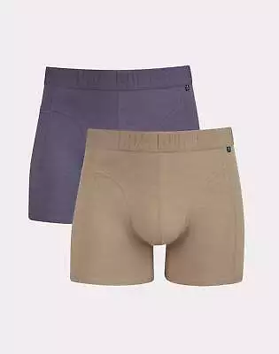 Hanes Explorer Premium Men's Trunks Purple/Tan 2-Pack • $18