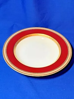 Mikasa Grande Ivory China Red French Embassy L2829 Rim Soup Bowl • $17.50