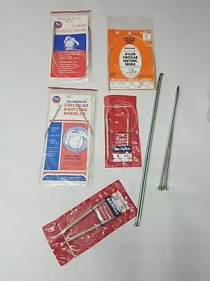 Vintage Knitting Needles Lot New Used Various Brands Lot Of 7. • $12.90