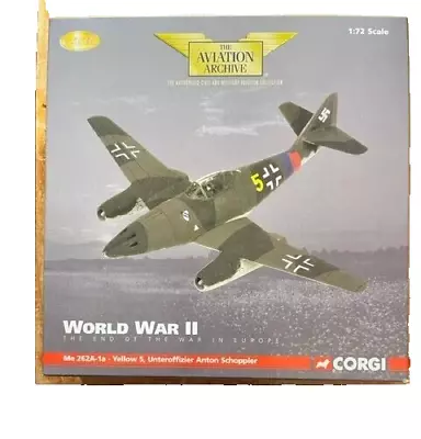 Corgi Aviation Diecast 1:72 Me 262A-1a Yellow Saaz 1945 - AA35702 Ltd Ed MIB • $40.42