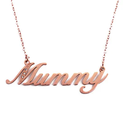 Mummy Necklace 18k Gold Plated Customised Jewellery-Free Gift Bag & Boxpouch • £28.98