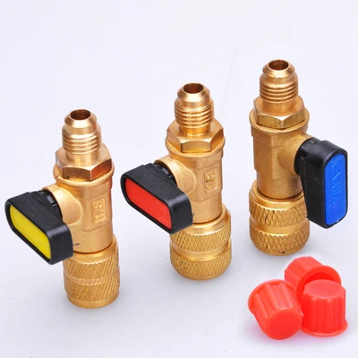 $19.90 • Buy 3pcs Straight Ball Valves R410A 1/4  SAE Refrigerant HVAC A/C Tech Hand Tool