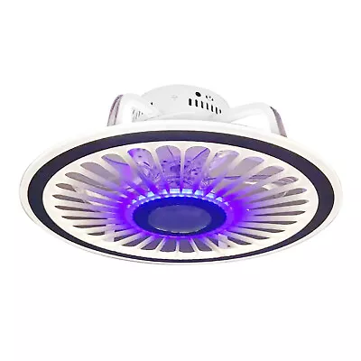 Modern Ceiling Fan Light Dimmable LED Light Remote Control Semi Flush Mount Lamp • $53.20