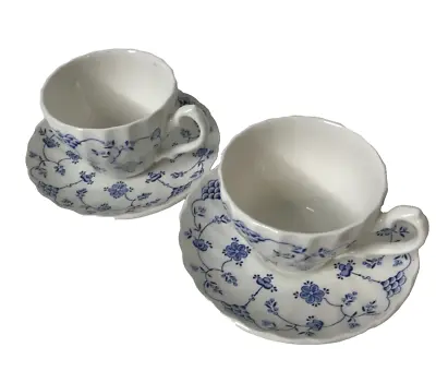 Myott Finlandia Fine Staffordshire Ware Tea Cup & Saucer Set~2 Vintage Myott • $16.99