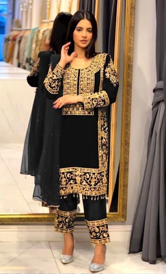$104.71 • Buy Gown Salwar Kameez Suit New Party Wear Pakistani Indian Wedding Dress Bollywood