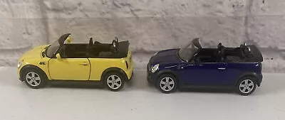 *BRAND NEW* Lot Of 2 Welly Diecast Cars Mini Cooper Cabrio S Yellow  4 Inch • $19.95