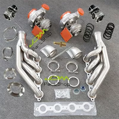 LS1/LS2 T4 AR.80/.81 Turbo Oil +Turbo Manifold + Elbow Adapte+wastegate 5.3L 6.2 • $1033.99