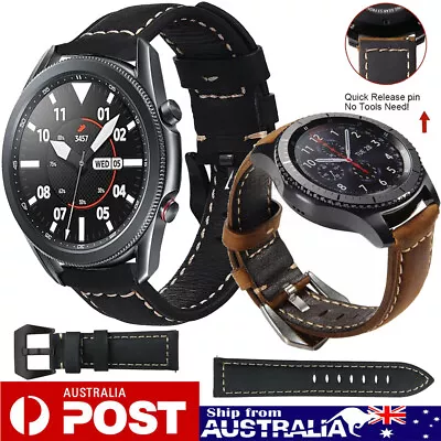 $14.99 • Buy Universal Leather Watch Band Wrist Strap For Samsung Galaxy Watch SM-R800 46MM