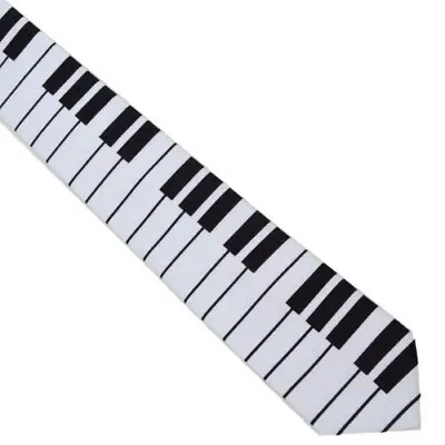 New Black And White PIANO KEYBOARD MUSIC ROCK PUNK TIE Necktie • $8.98