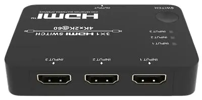 5 Port HDMI Switch - 4K SWITCH Connects 5 Into 1 HDMI 4k @ 60Hz HDR • £33.95