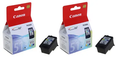£49.95 • Buy 2x Original Canon CL513 Colour Ink Cartridges For PIXMA IP2700 Inkjet Printer
