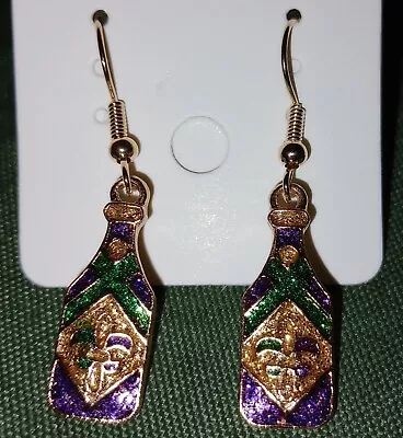 Festive Mardi Gras Earrings Beautiful Earrings Celebrating Mardi Gras Carnival • $5