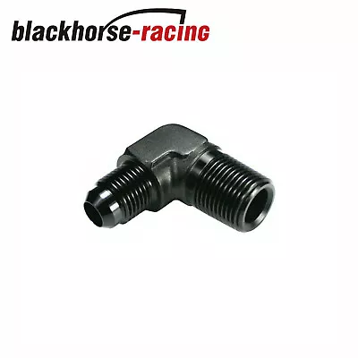 -6AN Flare 90 Degree 3/8 NPT Fitting Male Union BLACK • $6.99