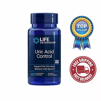$18 • Buy Life Extension - Uric Acid Control, 60 Vegetarian Capsules