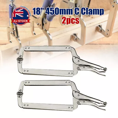 2Pcs Heavy Duty 18  C Clamp Opening Locking Plier Vise Grip Beating Welding AU G • $35.99