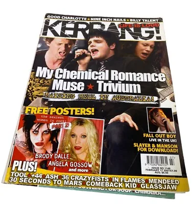 Rare Kerrang Magazine My Chemical Romance Cover Issue 1146 February 17 2007 • £69.99