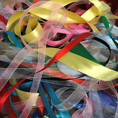£2.89 • Buy Ribbon Bundle 10 Metres  Assorted Colours & Widths Sewing / Giftwrap / Crafts