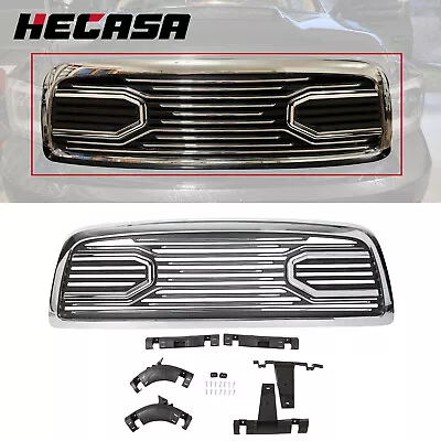 HECASA Big Horn Chrome Grille+Replacement Shell For 2009-2012 Dodge Ram 1500 • $145