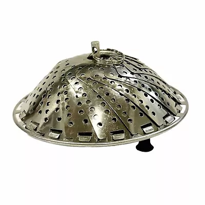 Vintage Metal Collapsible Vegetable Steamer Strainer Folding Basket With Legs • $10