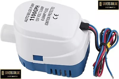 12v Auto Bilge Water Pump Submersible Pump For 3.8A 1100 GPH Boats Ponds (E209) • £17.99