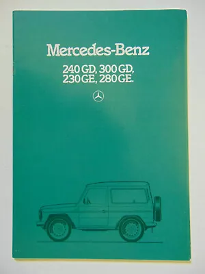 Original 1983 Mercedes Benz G Wagen Brochure-240GD300GD230GE German Version • $15