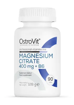 Magnesium Citrate 400mg+B6 Cytrynian Magnezu+B6 90 Tablets • £8.79