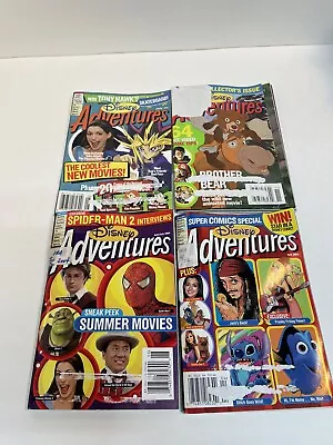 Lot Of 4 Disney Adventures Magazines From 2000 Era Spider-Man • $11.01