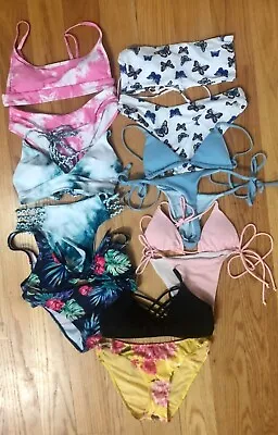 Womans 15 Pieces Bikini Swimsuits Sz Small Sheen Hollister Sauvage California  • $35