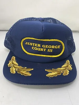 Jester George Court III Trucker Snapback Hat Scramble Eggs Embroider Cap Vintage • $30