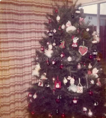 CHRISTMAS TREE Color FOUND PHOTOGRAPH Snapshot VINTAGE 311 LA 80 T • $12.99