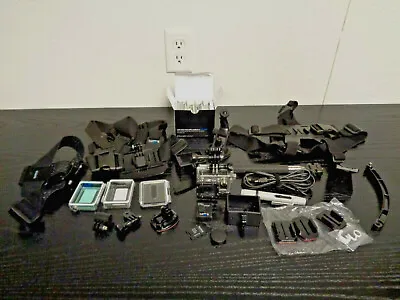 GoPro Hero 3 Camera Record + Accessories / Harness / Case / Hardware ( LOT ) • $149.99