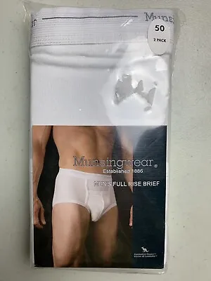 Munsingwear Men’s Full Rise Brief 2 Pk With Kangaroo Pouch 100% Cotton Size 50 • $20