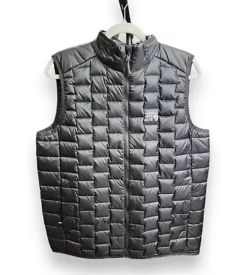 Mountain Hardwear Summiter Down Black Puffer Vest Full Zip Sz M Medium • $58.36