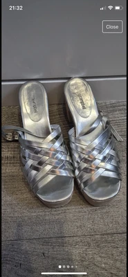 £15 • Buy Jeffrey Campbell Silver Chunky Platform Sandals Size 9