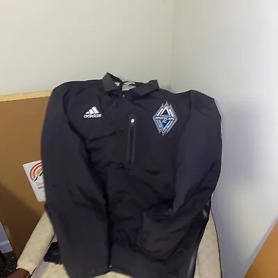 Adidas Vancouver WhiteCaps FC Wind Breaker X-large Gray  Soccer Jacket • $10
