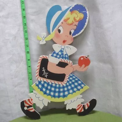 MOTHER GOOSE Pin-Ups Vtg Dolly Toy  Wall-hanging 1950s School-girl Tipp City OH • $14.99