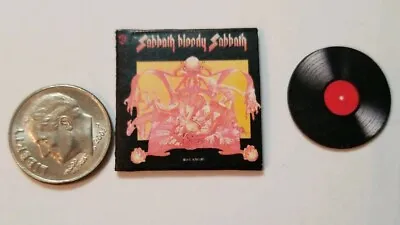 Dollhouse Miniature Record Album 1  1/12   Black Sabbath Ozzy Bloody Sabbath  • $2.99