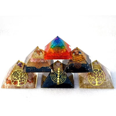 £9.69 • Buy Reiki Chakra Healing Pyramid Orgonite Crystals For Orgone Energy Gemstone Stones